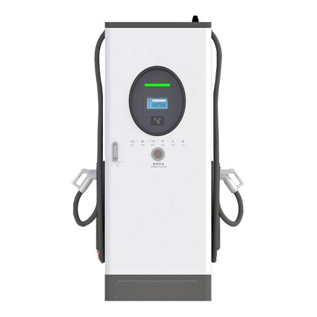360kW integrated DC fast EV charger with dual charging guns, commercial floor-mounted electric vehicle charging station