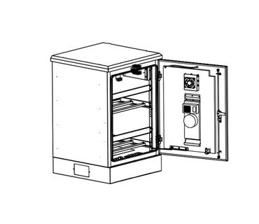 18u outdoor cabinet, galvanized steel